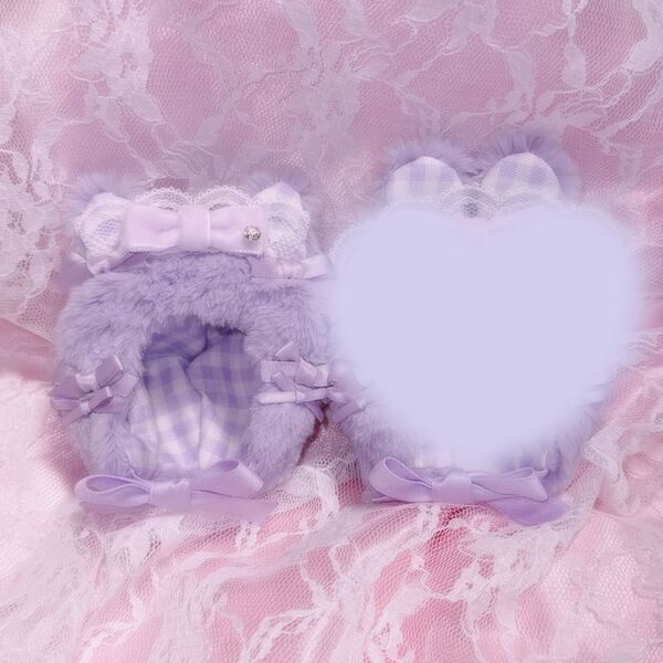 NyanNyan neko maid ぬい服 被り物 着ぐるみ にじぱぺっと おまんじゅう 10cm purple
