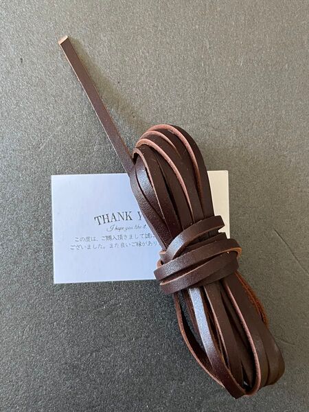 革紐 牛革 紐 本革 レザー クラフト レッドブラウン5mmx2mm 2M