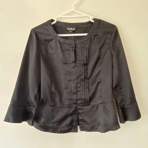 美品 七分袖ブラウス ブラック Mサイズ レディース