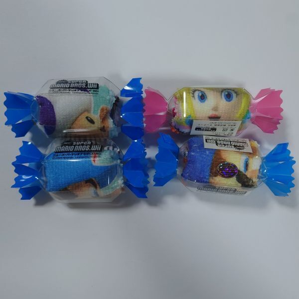 ミニタオル 4つ スーパーマリオ ブラザーズ ピーチ アミューズメント景品