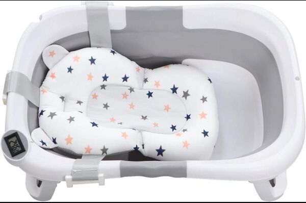 グレー色 ベビー用 折りたたみバスタブ ベビーバス お風呂 新生児 赤ちゃん