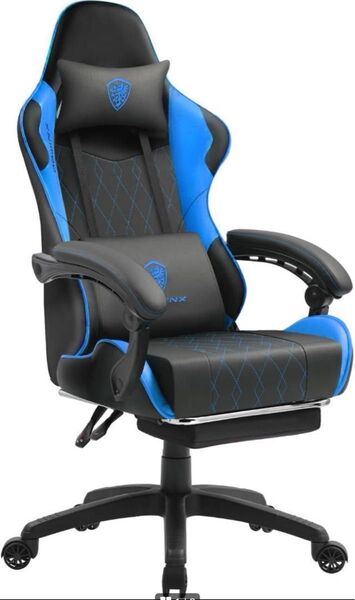 ゲーミングチェア オフィスチェア PUレザー オットマン付 pcチェア パソコンチェア デスクチェア