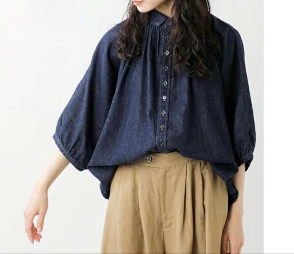 Brocante ブロカント コットンデニムグランシャツ ドミンゴ