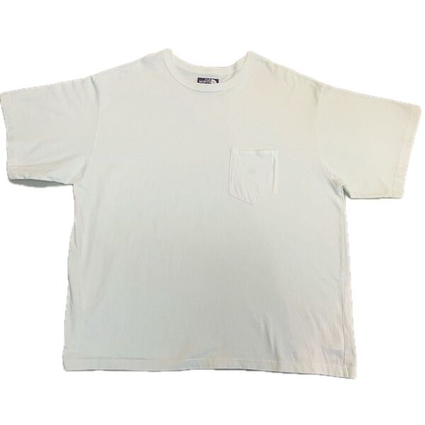 THE NORTH FACE nanamica パープルレーベル Tシャツ ホワイト ワンポイントロゴ Lサイズ