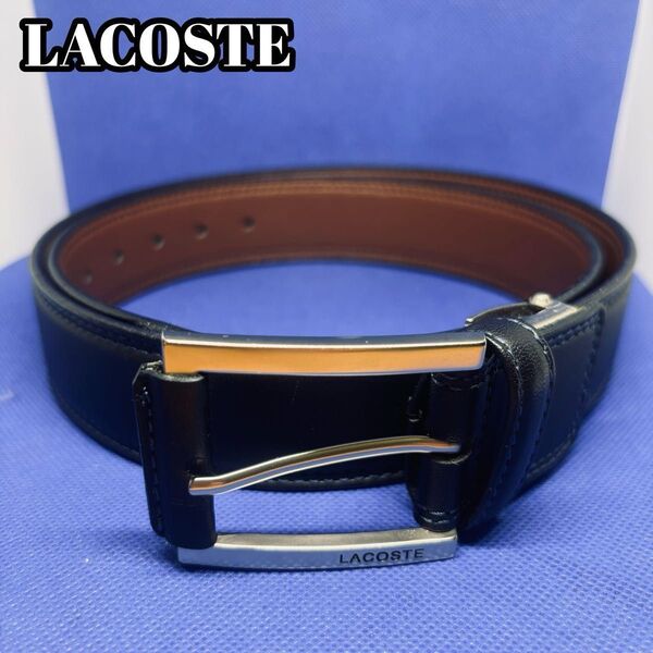 LACOSTE(ラコステ)レザーベルト ネイビー