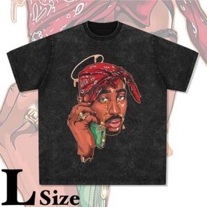 【新品】2Pac Tシャツ Lサイズ ヴィンテージ加工 90s HIPHOP ストリート アメカジ
