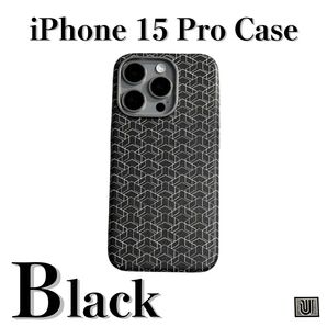 iPhone 15 Pro ケース ブラック スマホケース シンプルデザイン 韓国 3色展開 軽量&耐衝撃