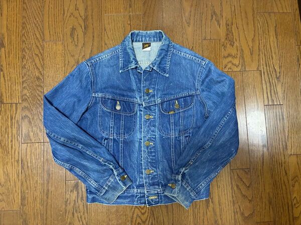 Lee リー USA製 デニムジャケット 38R PTAD 153438 オリジナルヴィンテージ 縦落ち