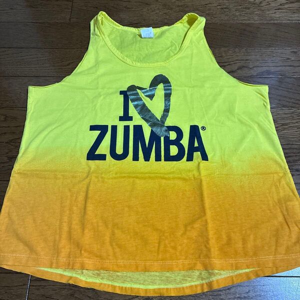 ZUMBA L 黄色 タンクトップ ズンバ 新品同様