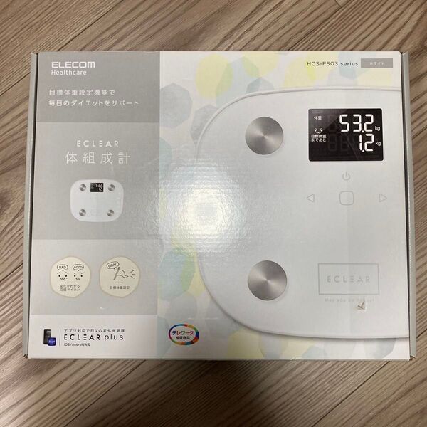 ELECOM 体組成計 ECLER HCS-FS03 ホワイト