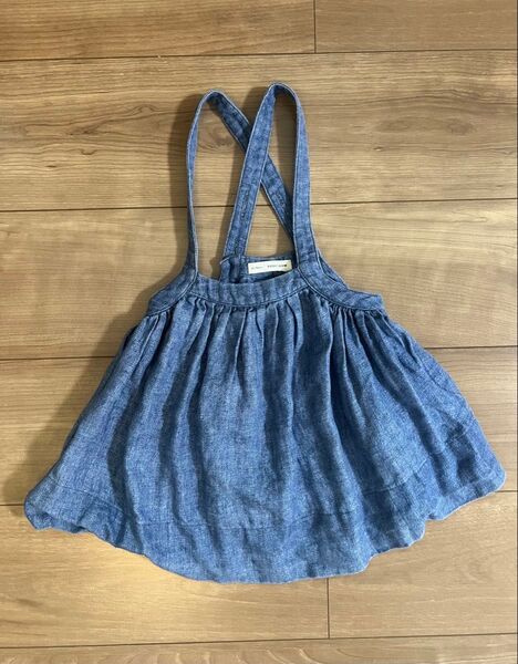 【soor ploom】Eloise Pinafore 2y chambray denim スカート