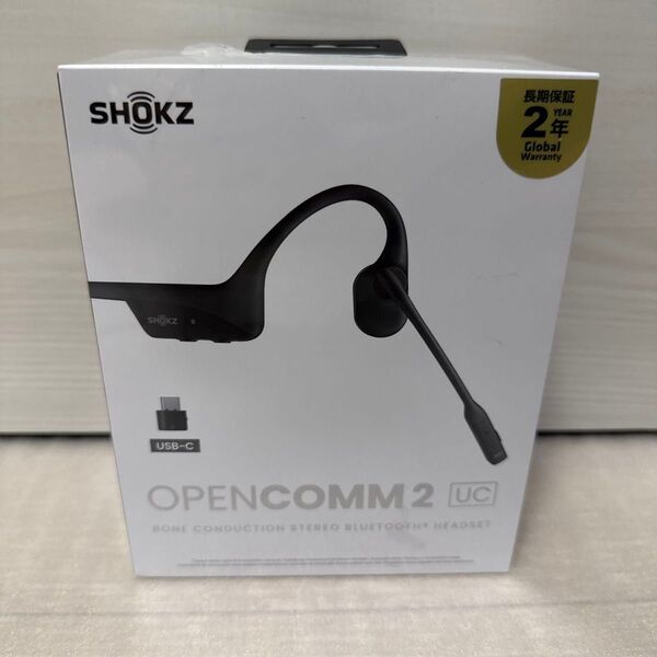 SHOKZ OpenComm2 UC 骨伝導Bluetoothヘッドセット ブラック 未使用