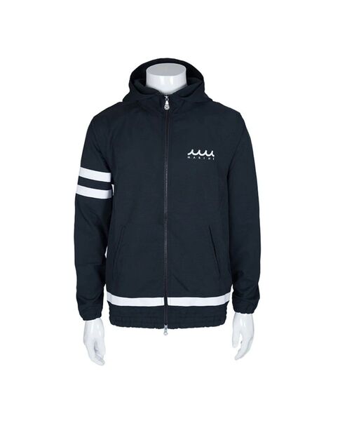 ★MUTA MARINE★ ムータマリン★撥水ポーチ IN パーカー メンズLサイズ ネイビーカラー 美品