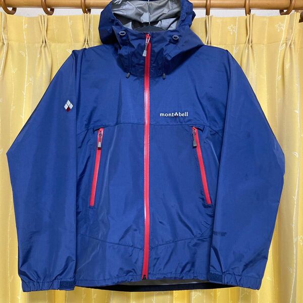 雨風防げる モンベル レインダンサージャケット Women's Sサイズ ブルー ゴアテックス