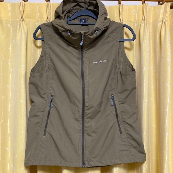 希少カラー モンベル O.D.フードベスト Women's XLサイズ ブラウン