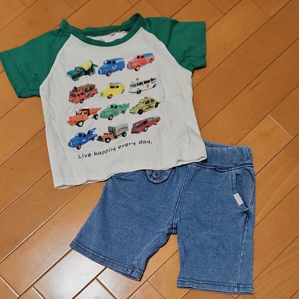 子供服 半袖Tシャツ ハーフパンツ セット 90サイズ