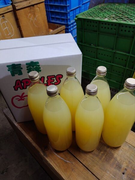 青森りんご サンふじ王林ジョナゴールドミックス りんごジュース 1L6本入り送料込