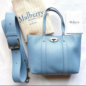 【新品同様】mulberry マルベリー2wayミニベイズウォータートートバッグ