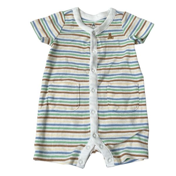 babyGap ベビーギャップ ロンパース ボーダー柄夏にぴったり♪ くまさん