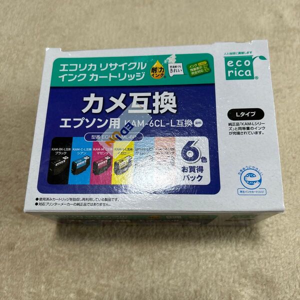 エコリカ 互換リサイクルインクカートリッジ ECI-EKAML-6P(6色パック) ※ブラックのみなし
