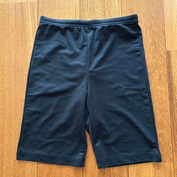 キッズ インナーパンツ/ショートスパッツ サッカーラグビー 黒 S/160-165 ①