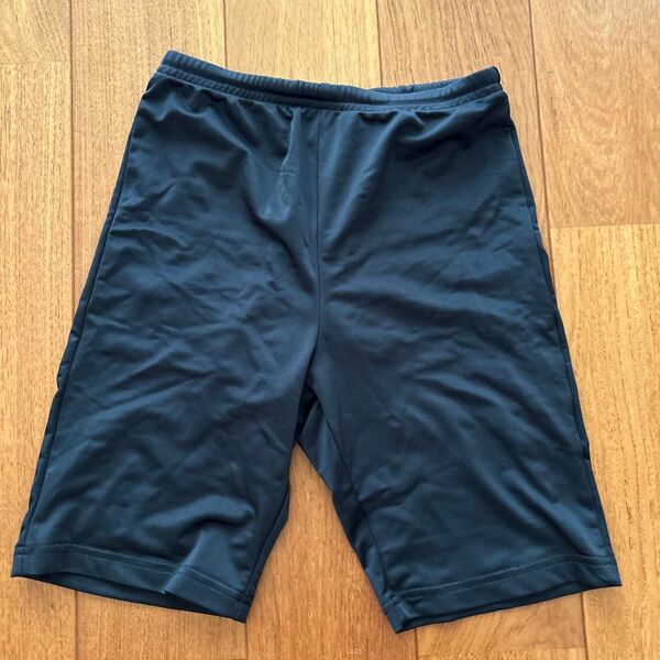 キッズ インナーパンツ/ショートスパッツサッカーラグビー黒S/160-165 ③