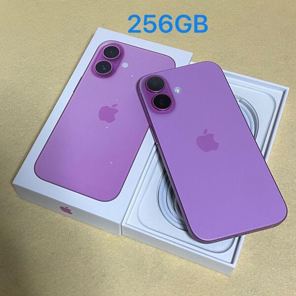 【美品/中古/バッテリー100%】iPhone 16 256GB ピンク★一括購入/Apple版SIMフリー★ 05104