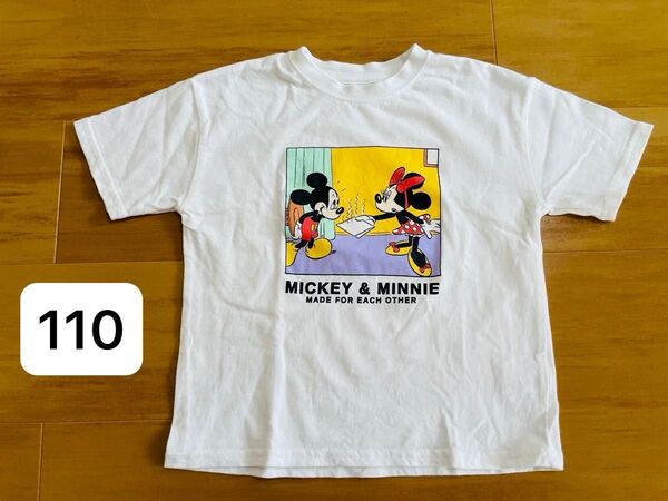 しまむら リトシー ディズニー ミッキー ミニー 半袖Tシャツ ホワイト