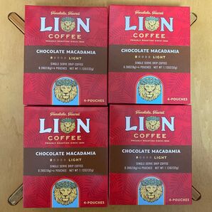 ライオンコーヒー チョコレートマカダミア ドリップコーヒー 4袋入り4箱セット