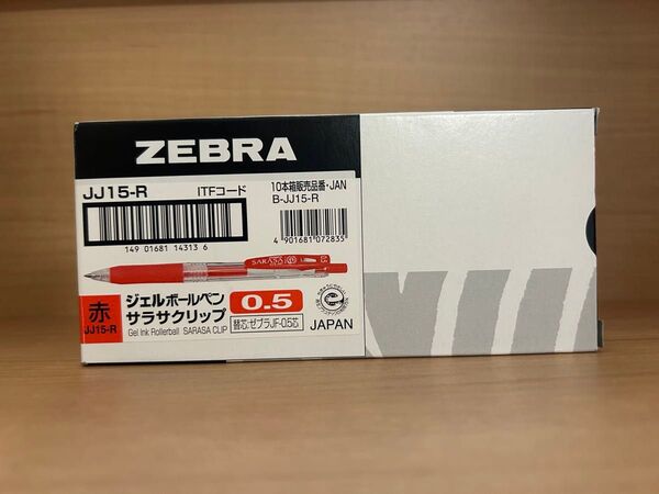 ZEBRA サラサクリップ ジェルボールペン 赤 0.5mm 10本