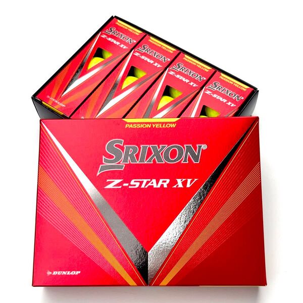 【新品・郵便局発送】スリクソン Z-STAR XV ゼットスター エックスブイ ゴルフボール イエロー 1ダース 12個 2023
