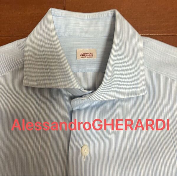 AlessandroGHERARDI ワイドカラー長袖シャツ S