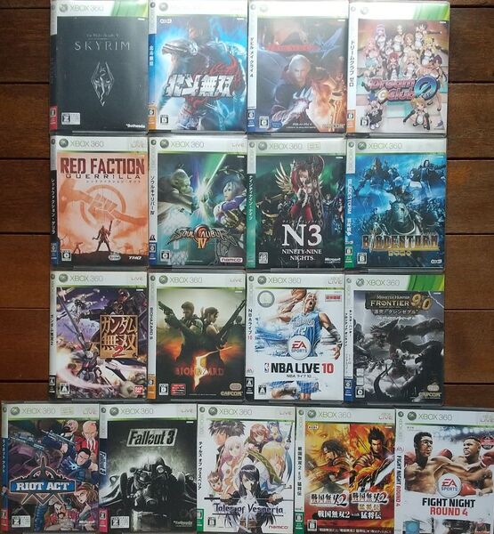 Xbox 360ソフト17本セット SKYRIM 北斗無双 ドリームクラブゼロ バイオハザード5 ガンダム無双2 他 説明文必読