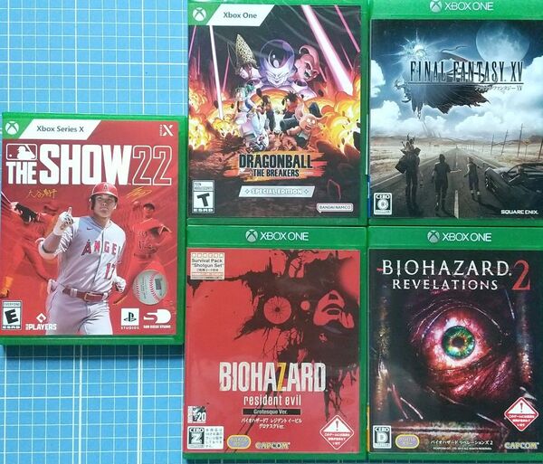 Xbox One 5本セット DRAGONBALL THE BREAKERS 大谷翔平 THE SHOW22 バイオハザード7 他