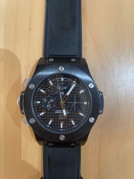 腕時計 メンズ ブラック 10BAR WATER RESISTANT