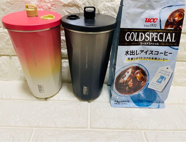 【新品】TYESO タンブラー 2個セット+UCCゴールドスペシャル水出しアイスコーヒー