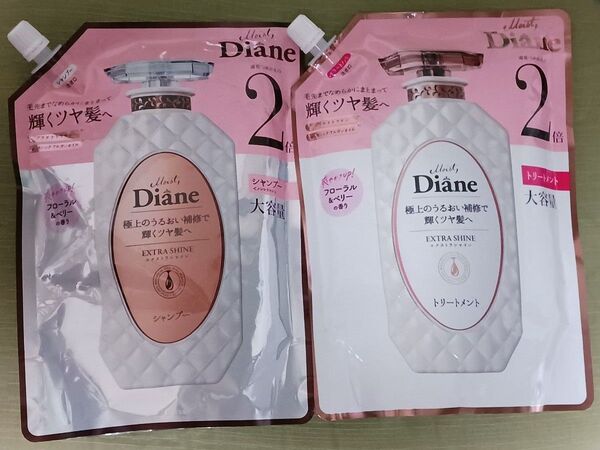 Diane モイストダイアン エクストラシャイン シャンプー トリートメント 詰め替え大容量 2個セット