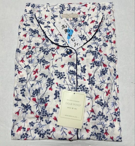 【タグ付新品未使用】DearWind 『高島ちぢみ』長袖長ズボンパジャマ L