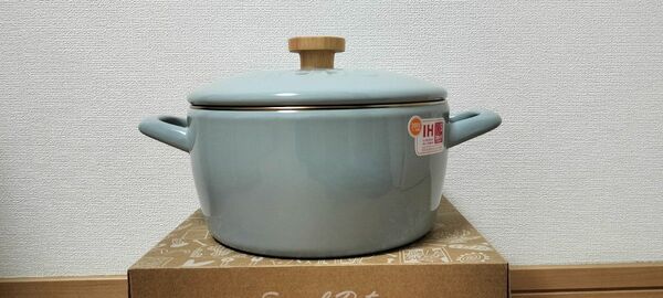 BRUNO「ブルーノ」×富士ホーロー ホーロー両手鍋 20cm(ブルーグリーン)BHK-280-BGR