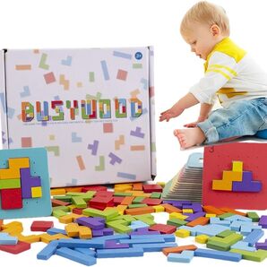 木型ブロック パズルゲーム 知育パズル カラフルブロック 図形認識 知育玩具