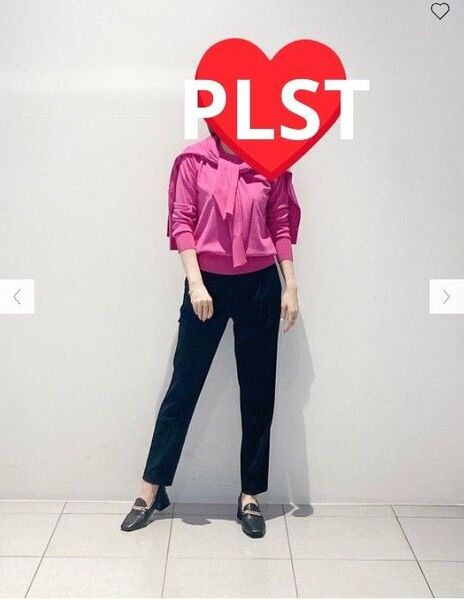 PLST プラステ コンフォートリュクステーパードパンツ XXS トリアセテート 春夏 ネイビー ブラック テーパード 小柄