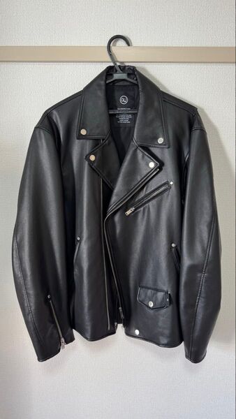 undercover GU ブラックレザーシングルライダースジャケット 廃盤L大変貴重な、undercoverGUのシングルライダ