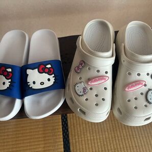 サンリオ 50周年 ハロー キティー ★ サンダル と クロックス 2点まとめて