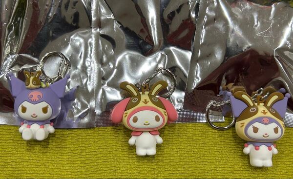 マイメロディとクロミの宇佐美コラボ立体ラバーキーホルダー