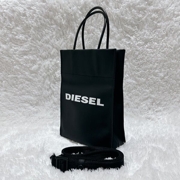 DIESEL ブラック トートバッグ