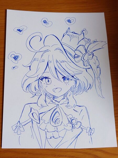 原神 フリーナ 手描きイラスト ファンアート