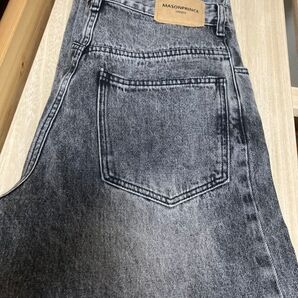 MASON PRINCE バギーデニム パンツ ダメージ加工 ブラック デニムパンツ ジーンズ