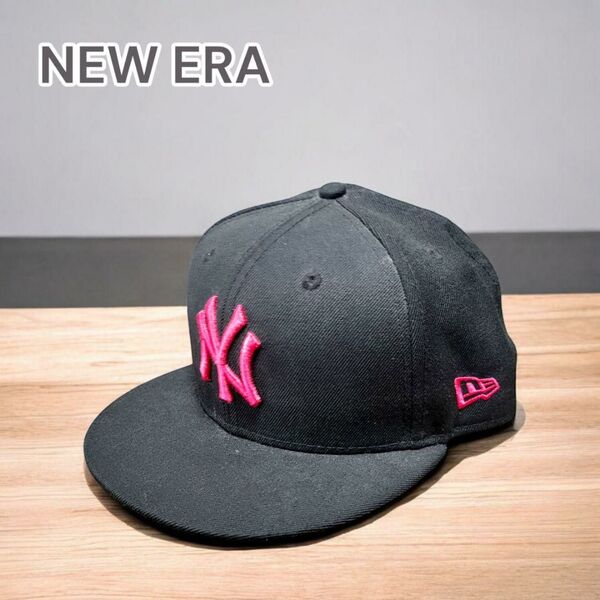 NEW ERA 59FIFTY キャップ ブラック×ピンク242656
