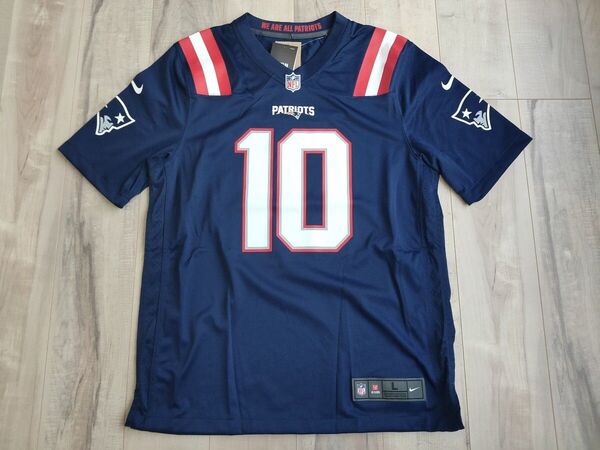 L 新品 NIKE×NFL New England Patriots ナイキ ニューイングランド ペイトリオッツ ジャージ 紺