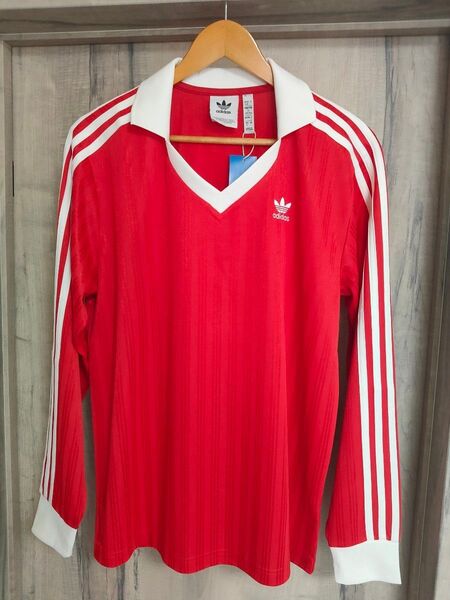 XL 新品 adidas originals アディダス オリジナルス サッカーシャツ ジャージ 赤 サッカー シャツ ロンT